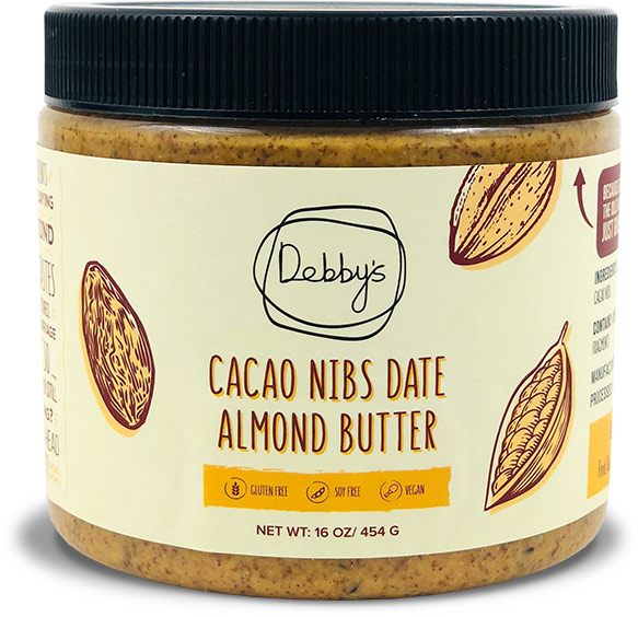 Cacao Nibs Date Almond Butter - 16 oz